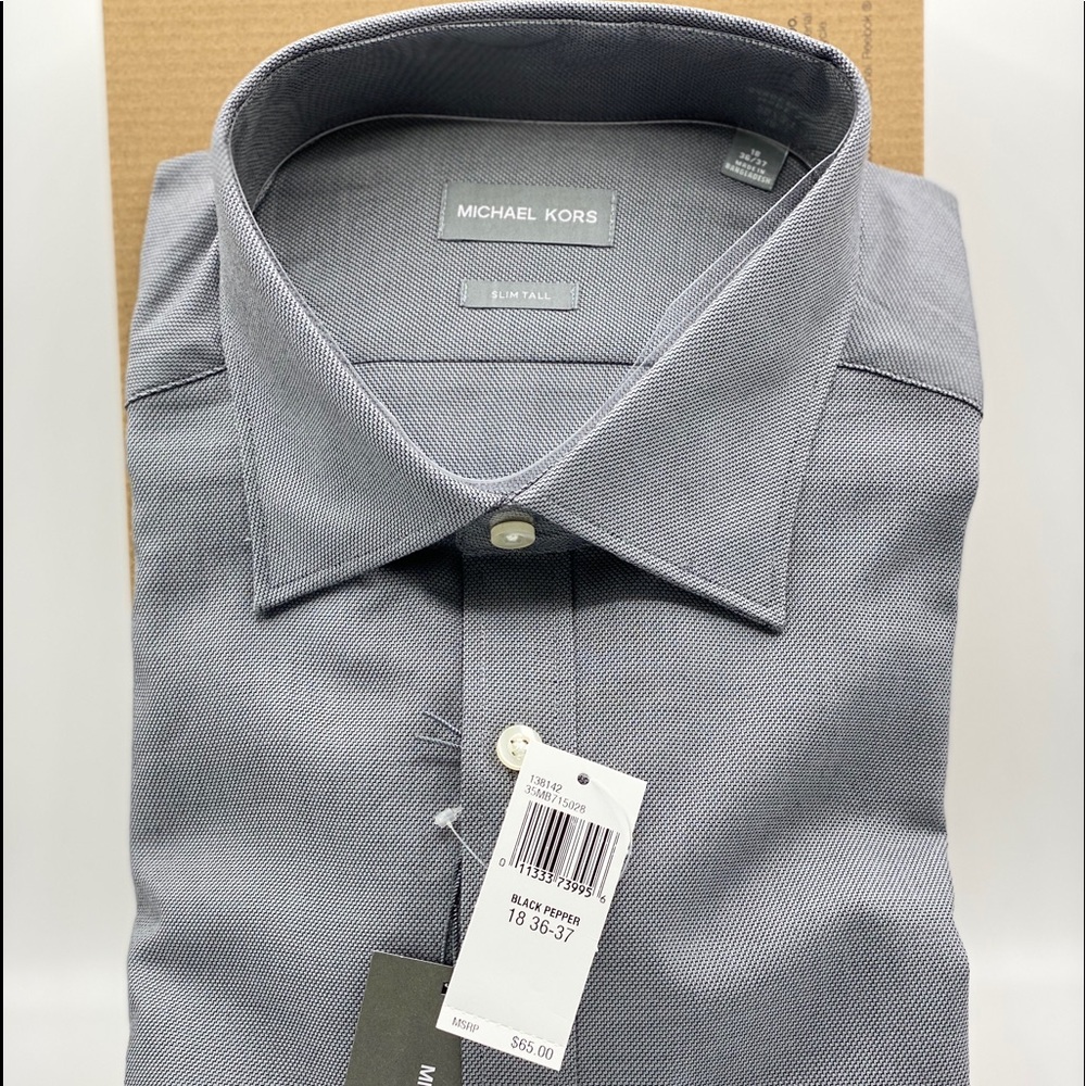 MICHAEL‎ KORS MENS 💯 COTTON DRESS SHIRT (NEW)